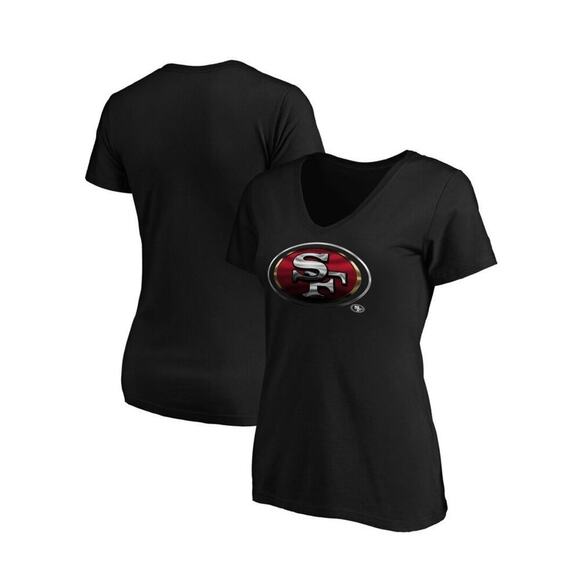 Women's San Francisco 49ers Football V-neck Shirt Size Small Fanatics Midnight - Picture 1 of 10